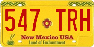 NM license plate 547TRH
