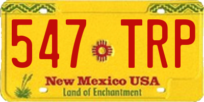 NM license plate 547TRP