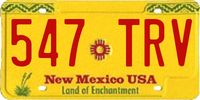 NM license plate 547TRV
