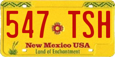 NM license plate 547TSH