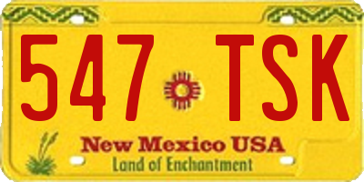 NM license plate 547TSK