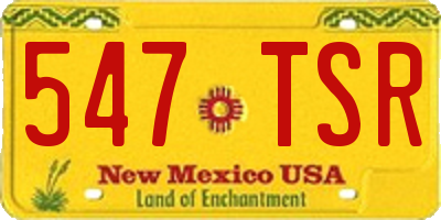 NM license plate 547TSR