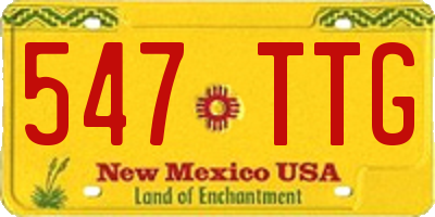 NM license plate 547TTG