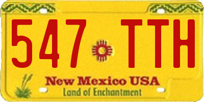 NM license plate 547TTH