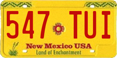 NM license plate 547TUI