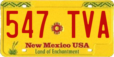 NM license plate 547TVA