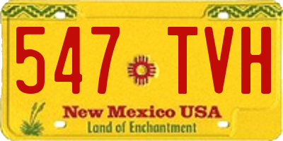 NM license plate 547TVH