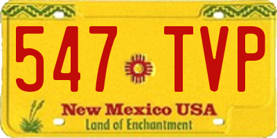 NM license plate 547TVP