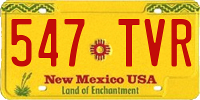NM license plate 547TVR