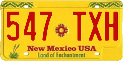 NM license plate 547TXH