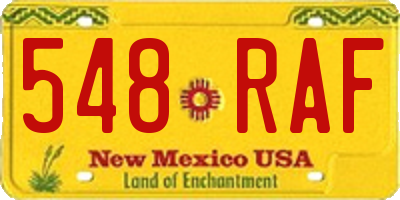 NM license plate 548RAF