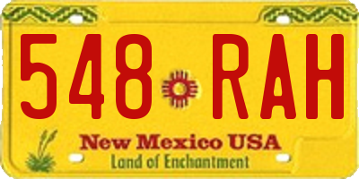 NM license plate 548RAH