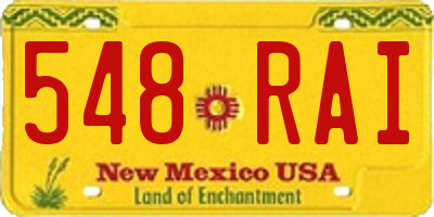 NM license plate 548RAI