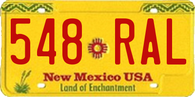 NM license plate 548RAL