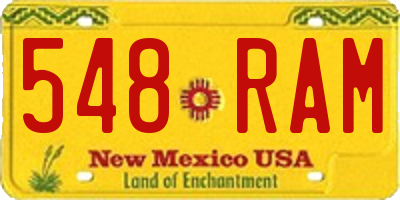 NM license plate 548RAM