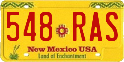 NM license plate 548RAS