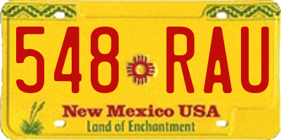 NM license plate 548RAU