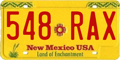 NM license plate 548RAX