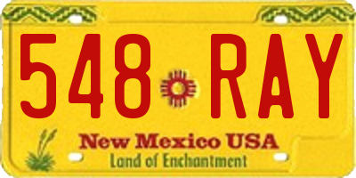 NM license plate 548RAY