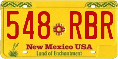 NM license plate 548RBR