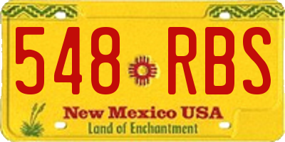 NM license plate 548RBS