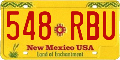 NM license plate 548RBU