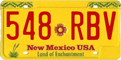 NM license plate 548RBV