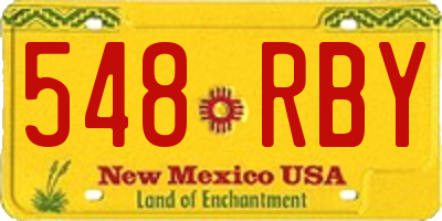 NM license plate 548RBY