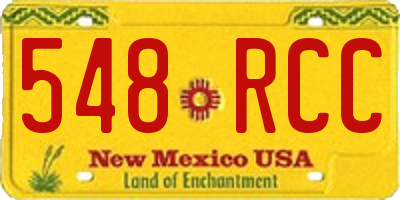 NM license plate 548RCC