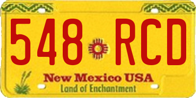 NM license plate 548RCD