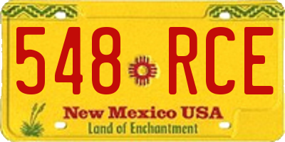 NM license plate 548RCE