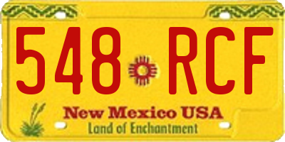 NM license plate 548RCF