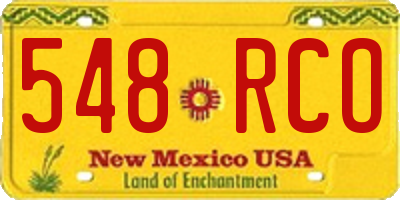 NM license plate 548RCO