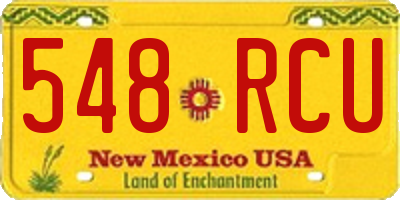 NM license plate 548RCU