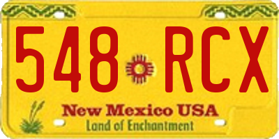 NM license plate 548RCX