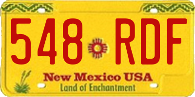 NM license plate 548RDF