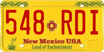 NM license plate 548RDI