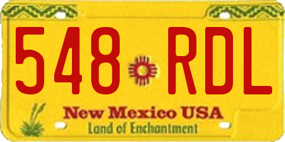 NM license plate 548RDL