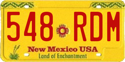 NM license plate 548RDM