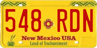 NM license plate 548RDN