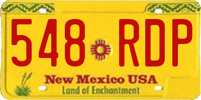 NM license plate 548RDP