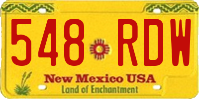 NM license plate 548RDW