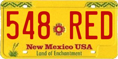NM license plate 548RED