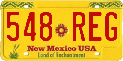 NM license plate 548REG
