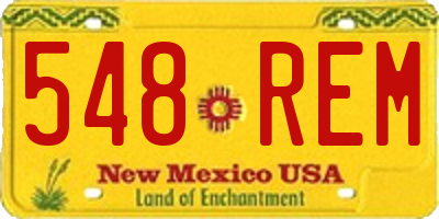 NM license plate 548REM