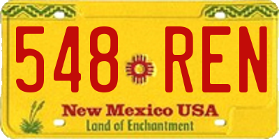 NM license plate 548REN
