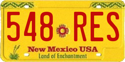 NM license plate 548RES