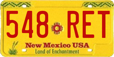 NM license plate 548RET