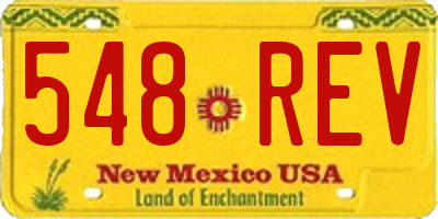 NM license plate 548REV