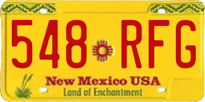 NM license plate 548RFG